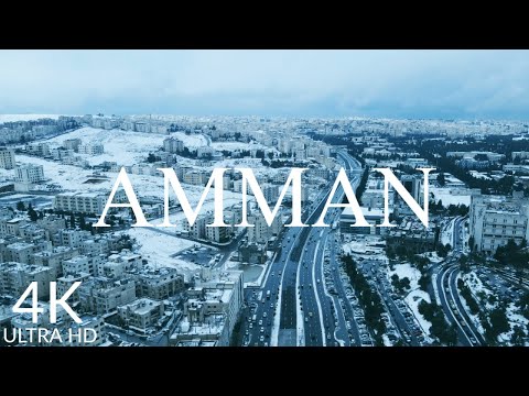 Amman , Jordan Snow 2023 | 4K ULTRA HD