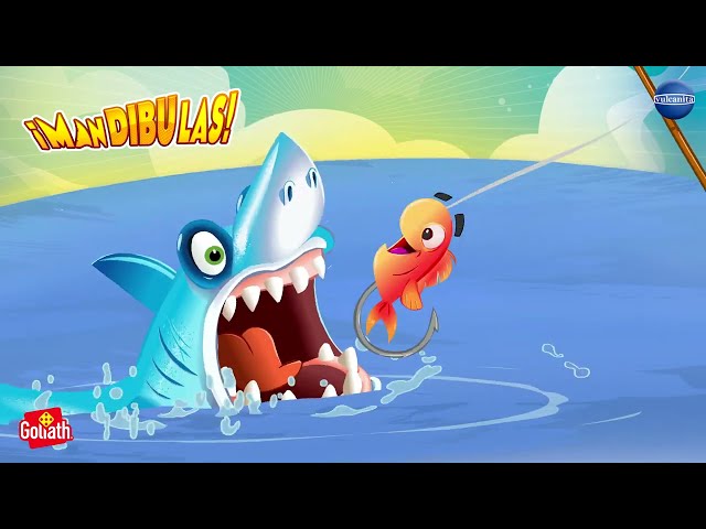 Vídeo relacionado con Mandibulas, Juego de Mesa. La pesca más divertida, Juego para niños partir de 4 años. Rescata los animalitos marinos sin que el Tiburón te atrape. Saca los peces de su mandíbula con tu caña de pescar