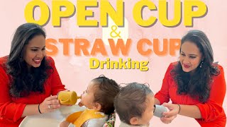 Teach Baby to drink from a straw & Open Cup. Recommendations for baby open cups.