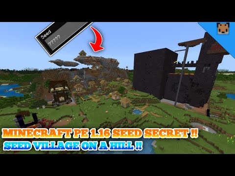 Minecraft pe 1.16 seed secret - i found village on a hill and pillage with nether portal !!