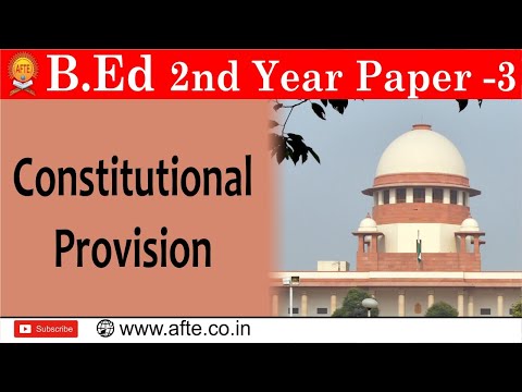 B.Ed Haryana 2nd Year Paper 3 CONSTITUTIONAL PROVISION
