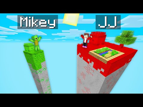 EPIC Tiny vs Giant Chunk Survival Battle in Minecraft!
