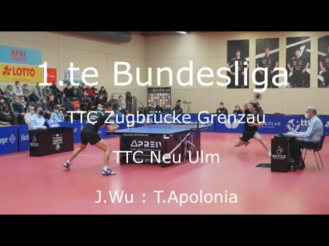 1.te Bundesliga| TTC Zugbrücke Grenzau TTC Neu Ulm| J.Wu :T.Apolonia