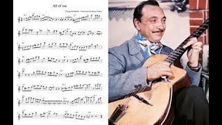 Django Reinhardt - All Of Me Solo Transcription