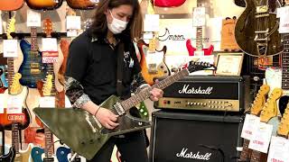 Video thumbnail for Epiphone Original Collection Explorer Olive Drab Green Tone Check by Ochanomizu Kurosawagakki