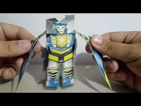 Foldabots Papercraft Review Maneho. (Car Papercraft Transforming Car Robot Paper Toy)