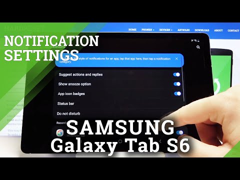 How to Enter Notification Settings in SAMSUNG Galaxy Tab S6 – Notification Option