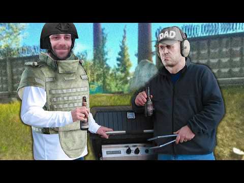 Two Uncs Throwing hands at a bbq