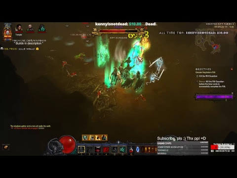 Diablo 3 2.6.1 Necromancer Rathma Skeletal Mage stream nik4kin 1080@60