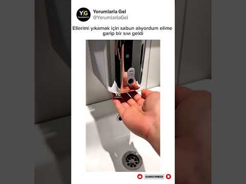 Elimi yıkamak için elime sabun döktüm