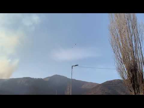 Incendi sul monte San Bernardo a Villar San Costanzo - 3 febbraio 2020