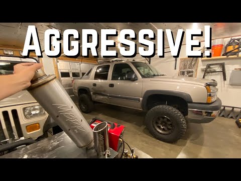 MBRP Cat Back Exhaust on the Lifted Avalanche
