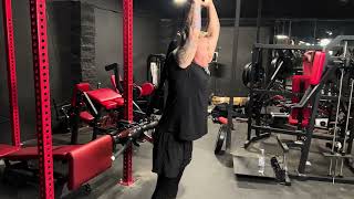 Standing Overhead Tricep Extension with Strap