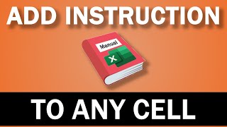How to Add Instruction to Any Cell in Excel