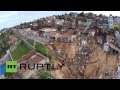 Drone video: Aftermath footage of landslide in Brazil ...
