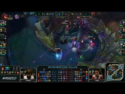 SKT Faker Orianna VS WE Xiye Lucian MID Highlights