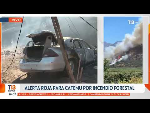 Catemu: declaran alerta roja por incendio forestal