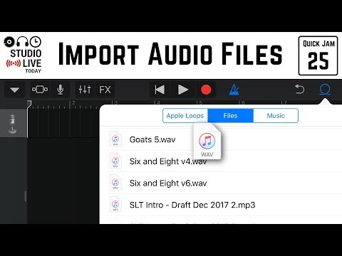 How to import audio files in GarageBand iOS (iPhone/iPad) Video