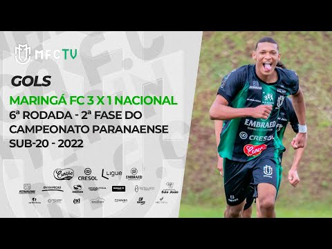 Gols - Maringá FC 3 x 1 Nacional - 6ª Rodada 2ª Fase do Paranaense Sub-20 2022
