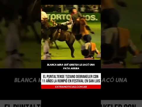 Tiziano Debrakeler (11) la rompió en el Festival del Caldén en San Luis