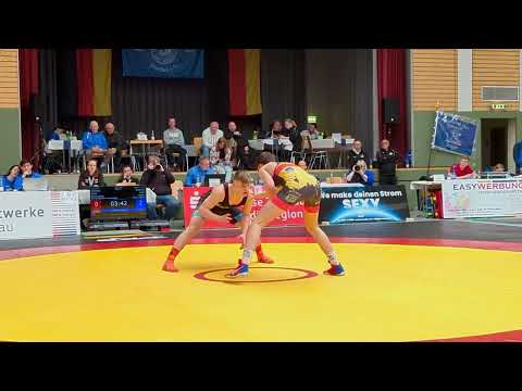 WRESTLING/RINGEN DEUTSCHEMEISTERSCHAFT 2023 A-JUGENG BIS 71 KG/ ULAMEC, E - SCHMITT, F