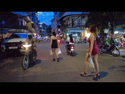 Cambodia - Evening Walking Tour - 4K - Phnom Penh