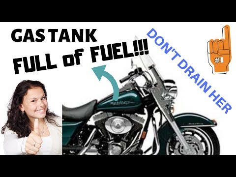 Harley Davidson how to remove gas tank full of fuel !!!