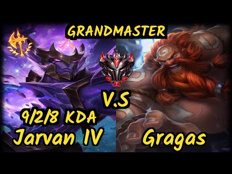 Nightblue3 (JARVAN IV) vs GRAGAS - 9/2/8 KDA JUNGLE GAMEPLAY - NA Ranked GRANDMASTER