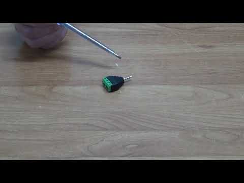 4-Pole Male 3.5mm Plug to Screw Terminal Block Adapter