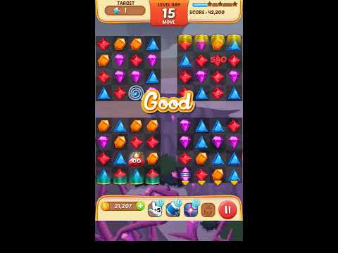 Jewel Match King Level 489 - Walkthrough ( No Booster )