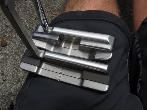 Refinishing Top line of odyssey golf putter  removing dings DIY Satin Finish Scotch Brite pad