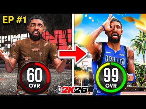 KYRIE IRVING BUILD 60 OVR to 99 OVR in NBA 2K26 No Money Spent | Ep. 1