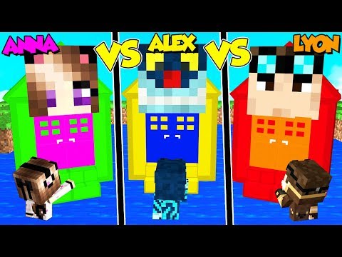 SFIDA DI CASE MA L'ACQUA SALE OGNI 5 MINUTI SU MINECRAFT!!!