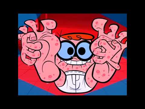 everytime dexter scratch himself in chicken scratch