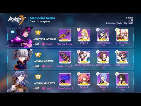 Honkai Impact - Budget Memorial Arena (Master) W4 - DXY [30880]* Tonatiuh [30720]* AKA [30186]