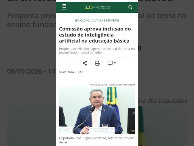 Comissão aprova inclusão do estudo de inteligência artificial na educação básica