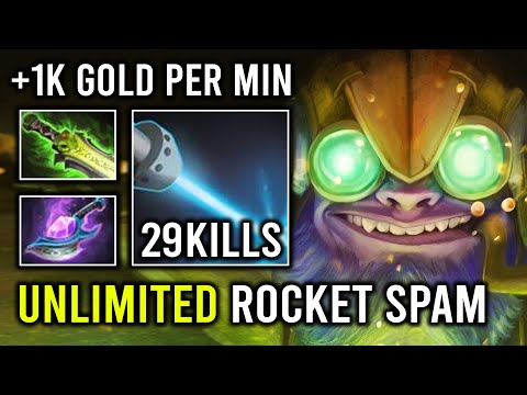 NEW TINKER GOD Infinite Rearm Rocket Spam 1K Gold Per Min Level 30 Super Fast Finger 1 Shot Dota 2