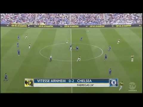 Cesc Fabregas' first Chelsea goal, free-kick, 3-1 victory over Vitesse Arnhem, 30 July 2014