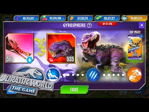 DIPLOSUCHUS lv56 vs OMEGA 09 lv535 | JURASSIC WORLD THE GAME