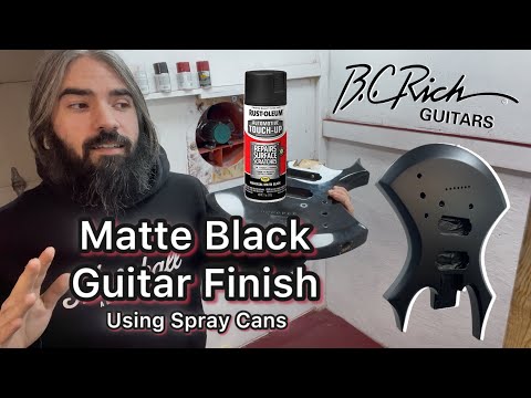DIY Matte Black Guitar Finish Using Spray Cans! #guitar #rustoleum #diy