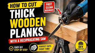 How to Cut Thick Wooden Planks with a Reciprocating Saw | Easy DIY Cutting Guide