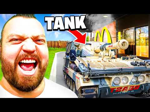 Taking my TANK To McDonald’s - Drive-Thru! (STAFF LOSE IT!)