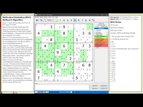 dxSudoku #88 Multivalue Elimination Part I