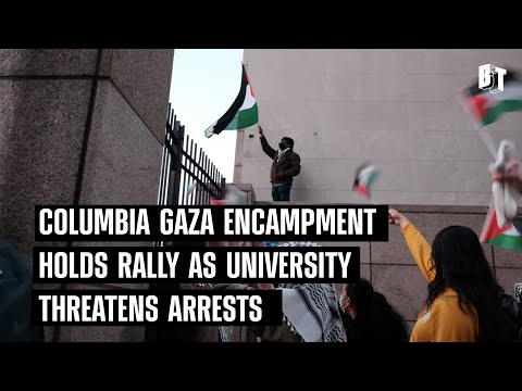 YouTube_Apr 29 2024_Live Columbia Gaza Encampment Holds Rally As University Threatens Arrests_#9