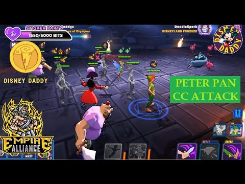 DSA - Peter Pan CC Attack - Full Team Lvl 80 / 7* / T8.5 / Maxed Abilities (Disney Sorcerer's Arena)