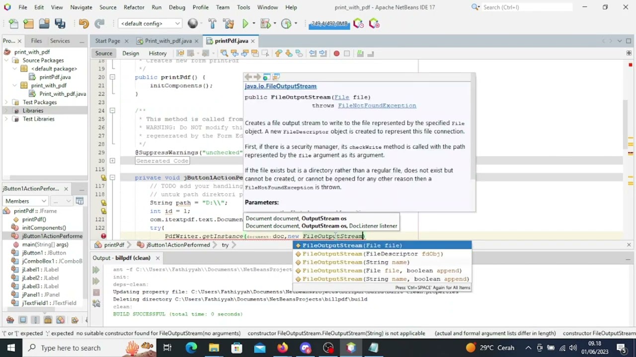 JAVA NETBEANS || TUTORIAL PRINT TO PDF IN NETBEANS