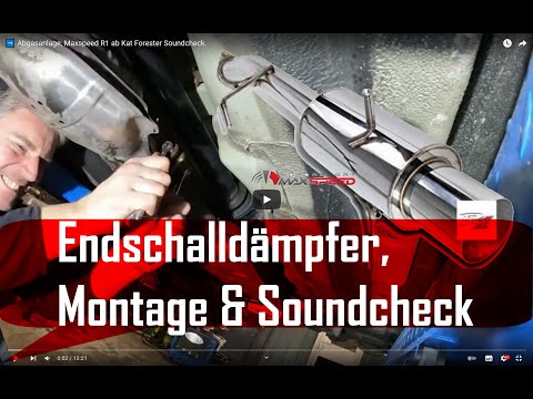 ➡️ Abgasanlage, Maxspeed R1 ab Kat Forester  Soundcheck.