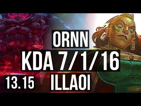 ORNN vs ILLAOI (TOP) | 7/1/16, 1100+ games, 1.2M mastery | KR Master | 13.15