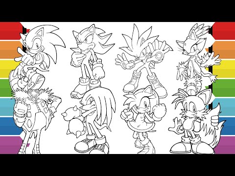 Sonic the Hedgehog Coloring Pages | Sonic, Shadow, Amy, Tails, Knuckles Silver, Dr. Eggman
