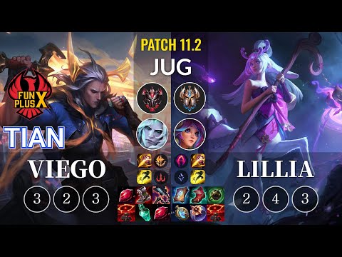 FPX Tian Viego vs Lillia Jungle - KR Patch 11.2